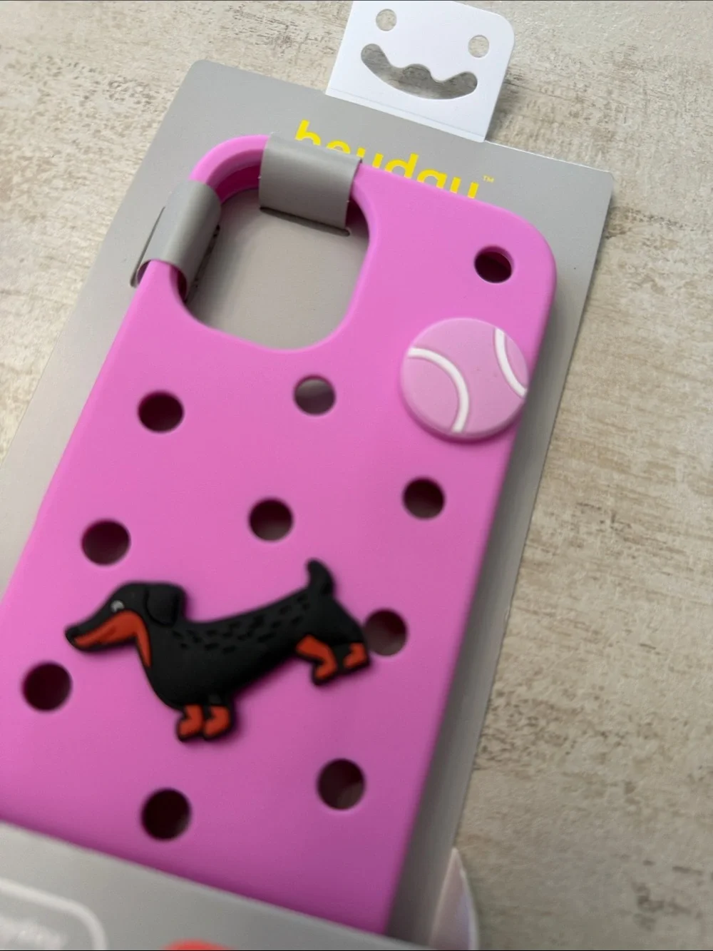 heyday Pink Pop-In Phone Case with Charm Holes for iPhone 16